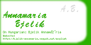 annamaria bjelik business card